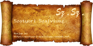 Szotyori Szalviusz névjegykártya